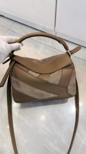 Alternative view of HANDBAG COW LEATHER - CODE STRIPE GREY